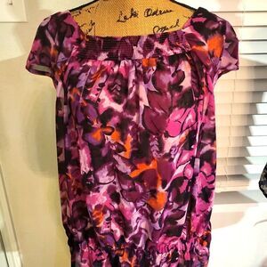 a.n.a red, pink, and purple top shell